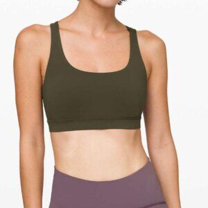 Lululemon Energy Bra *Medium Support, B–D Cups Dark Olive